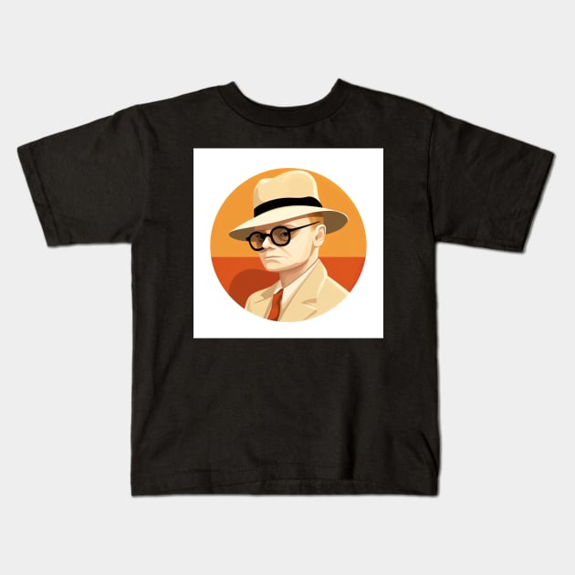 Truman Capote Kids T-Shirt by ComicsFactory